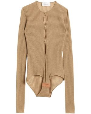 Sportmax Lightweight Knit Bodysuit - Natural