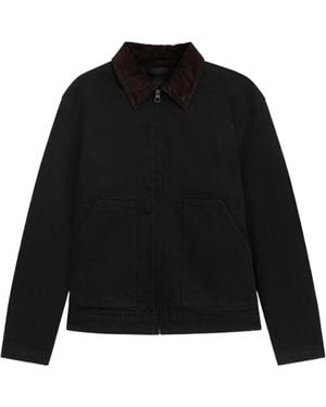 BOSS Double Breasted Denim Jacket - Black