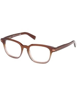 ZEGNA Rectangle Frame Glasses - White