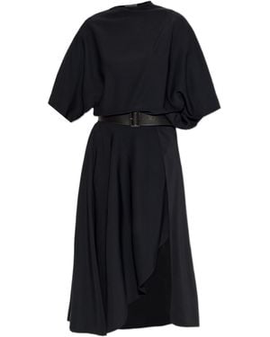 Alaïa Alaïa Draped Belted Dress - Black