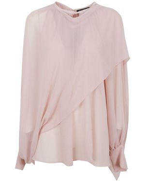 Gianluca Capannolo Draped Long-Sleeve Top - Pink
