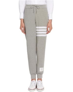 Thom Browne 4-Bar Stripe Track Trousers - Grey