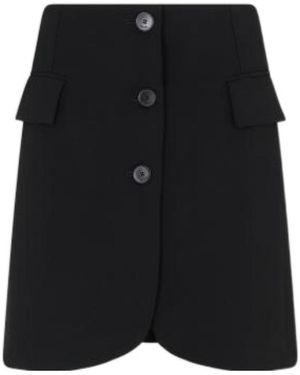 Lanvin Button-Detailed Tailored Mini Skirt - Black