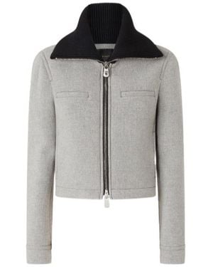 Pinko Ribbed-Collar Jacket - Grey