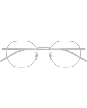 Bottega Veneta Eyewear Oval Frame Glasses - White