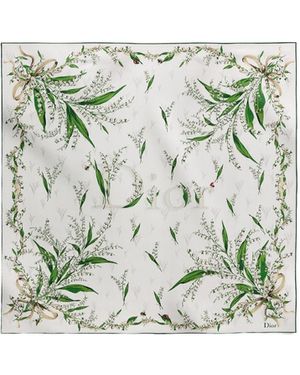 Dior Lily Of The Valley 90 Square Scarf - Multicolour