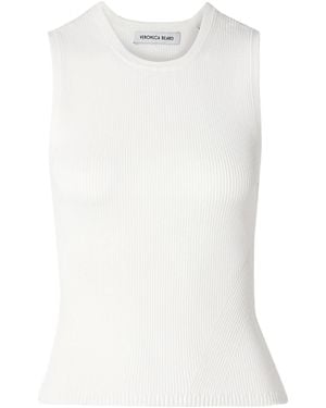 Veronica Beard Ribbed Vest - White
