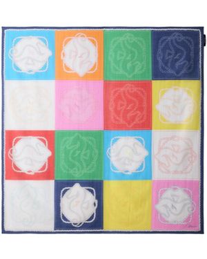 Jacquemus Patchwork Square Scarf - Blue