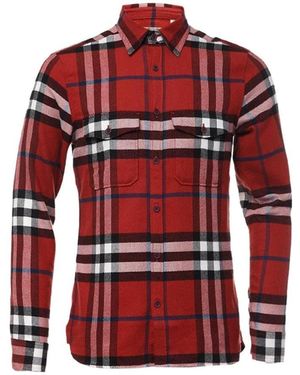 Burberry Plaid Shirt - Red