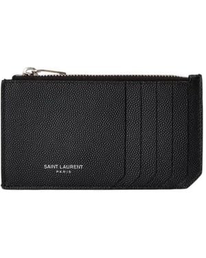 Saint Laurent Saint Zip Card Sn54 - Black