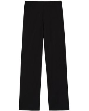 Reformation Gale Straight-Leg Crepe Trousers - Black