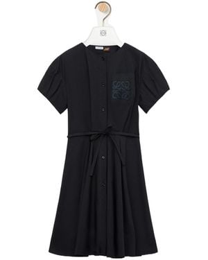 Loewe Cotton Blend Shirt Dress - Black