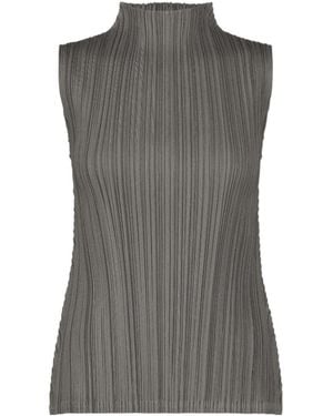 Pleats Please Issey Miyake Pleated Top - Gray