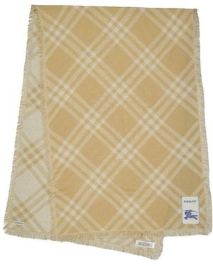 Burberry Logo Details Medium Thickness Scarf - Natural