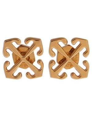 Off-White c/o Virgil Abloh Arrows Stud Logo Detailed Earrings - Metallic