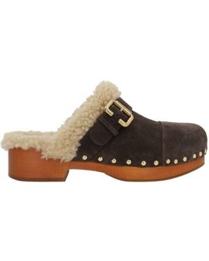 Chloé Chloé Jeannette Clogs - Brown