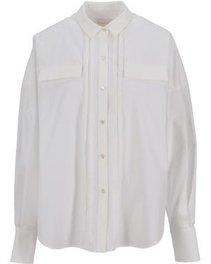 ShuShu/Tong Front-Inserts Cotton Shirt - White