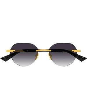 Bottega Veneta Eyewear Panthos Frame Sunglasses - White