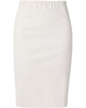 Stouls Leather Midi Skirt - White