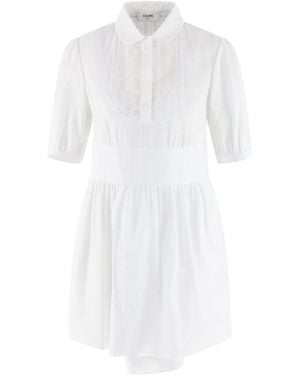 Celine Babydoll Mini Dress - White
