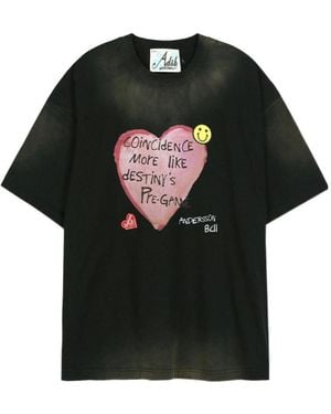 ANDERSSON BELL Heart-Shaped T-Shirt - Black
