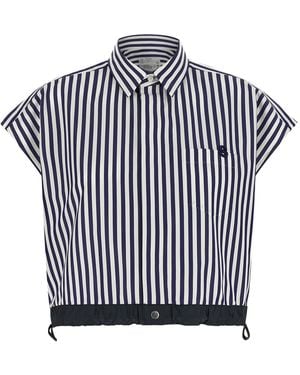 Sacai Cropped Shirt - Black