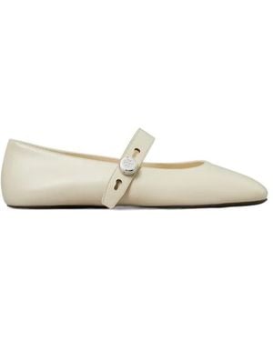 Tory Burch Romy Mary Jane Ballet Flats - White