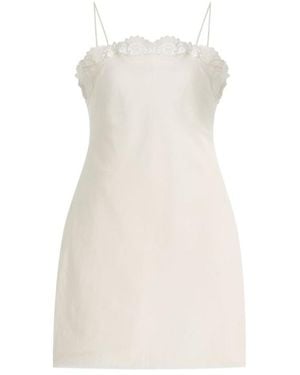Posse Lace-Trimmed Mini Dress - White