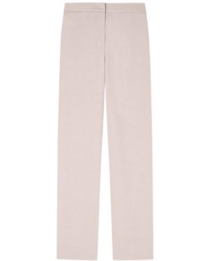Emporio Armani Textured Wide-Leg Trousers - Pink