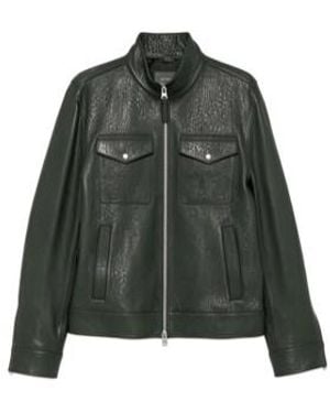 Mackage Grained Leather Jacket - Green