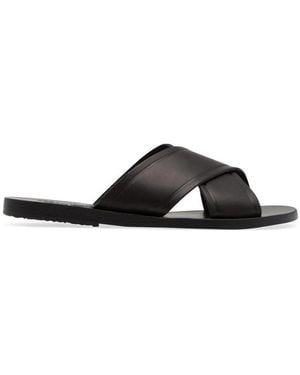 Ancient Greek Sandals Decorative Slippers - Black