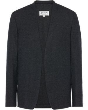 Maison Margiela Collarless Open Blazer - Black