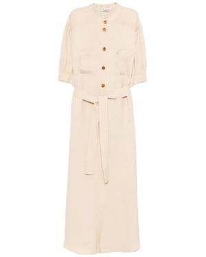 Blazé Milano Donzi Berber Belted Midi Dress - Natural
