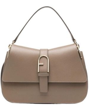 Furla Buckle-Detail Shoulder Bag - Natural