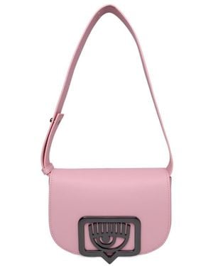 Chiara Ferragni Eyelike-Plaque Shoulder Bag - Pink