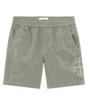 Stone Island Logo-Detail Swim Shorts - Gray