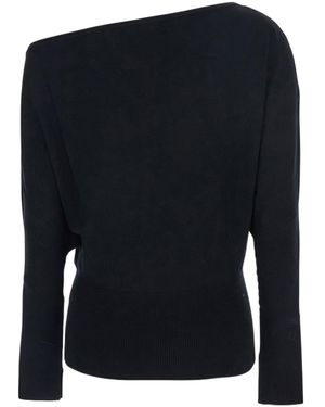 Jonathan Simkhai Draped Off-Shoulder Knitwear - Blue