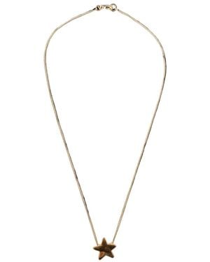Jil Sander Star Pendant Chained Necklace - Metallic