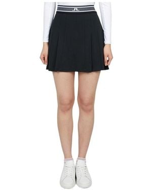 J.Lindeberg Pleated Midi Skirt - Black