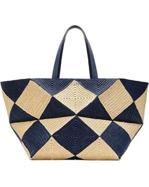 Loewe Xxl Puzzle Fold Tote - Blue