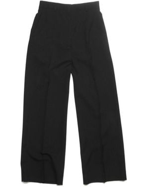 Acne Studios Pressed-Crease Cropped-Leg Trousers - Black