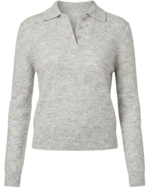 Amomento Polo-Collar Sweater - Gray
