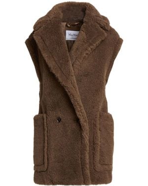 Max Mara Thick Teddy Fleece Coat - Brown