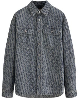 Dior Homme Allover Oblique Motif Overshirt - Grey