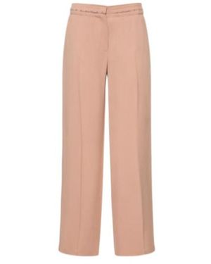 Mugler Hook And Button Straight Trousers - Natural