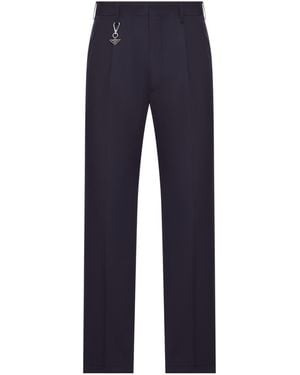 Prada Tailored Cotton Poplin Pants - Blue