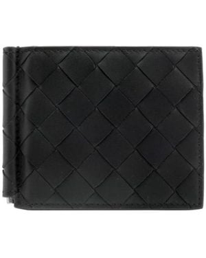 Bottega Veneta Intrecciato Money-Clip Wallet - Black
