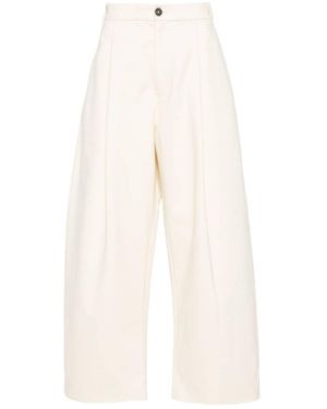 Studio Nicholson Sorte Wide-Leg Trousers - White