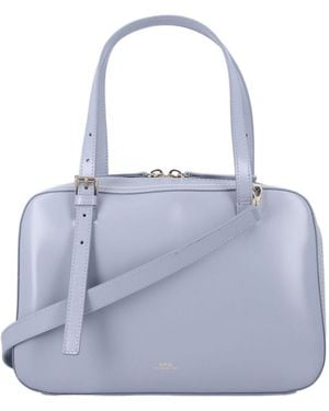 A.P.C. Virginie Box Shoulder Bag - Blue