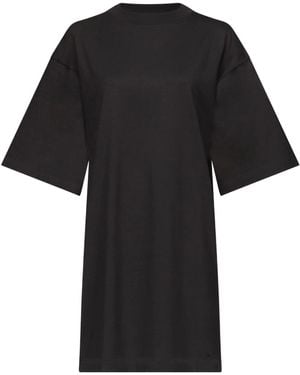 Loulou de Saison Ayaz Drop-Shoulder Mini Dress - Black